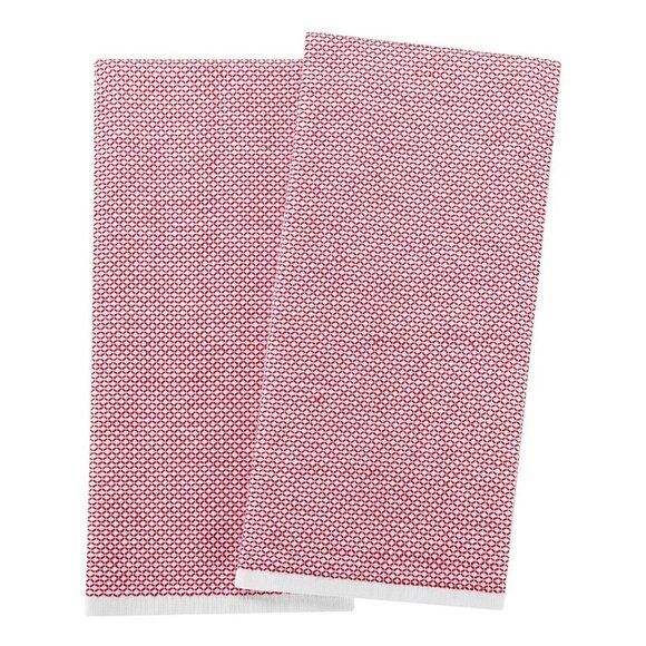 Better Homes Gardens Red Cotton Polyester Woven Oversized Kitchen Towels 2 Pack - Picture 1 of 5